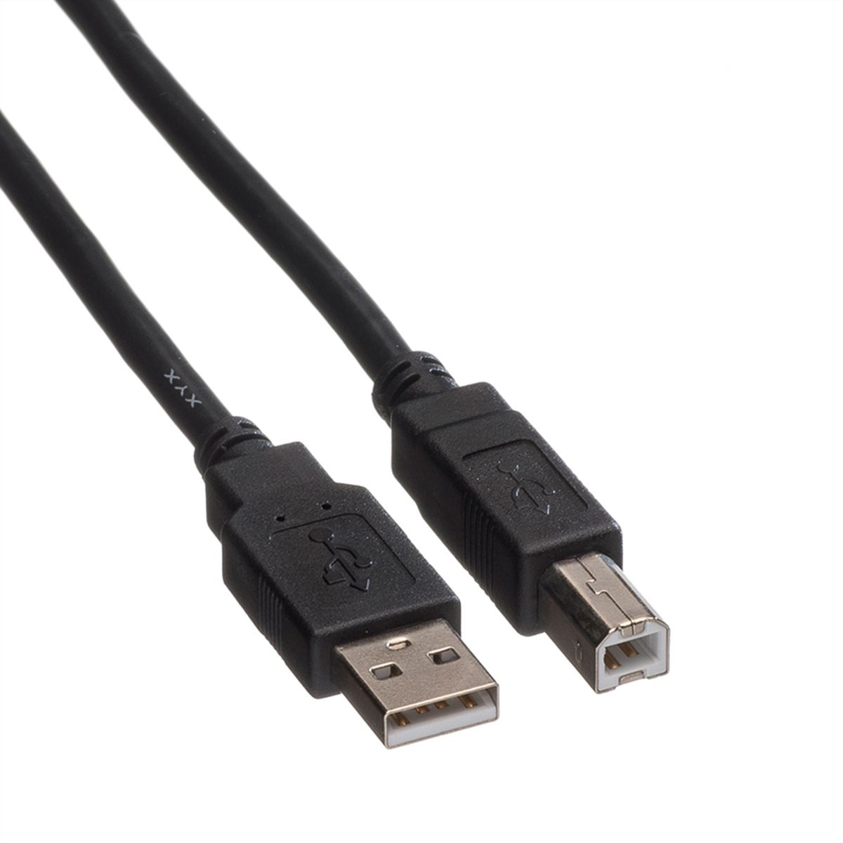 ROLINE GREEN Câble USB 2.0, Type A-B, noir, 0,8 m