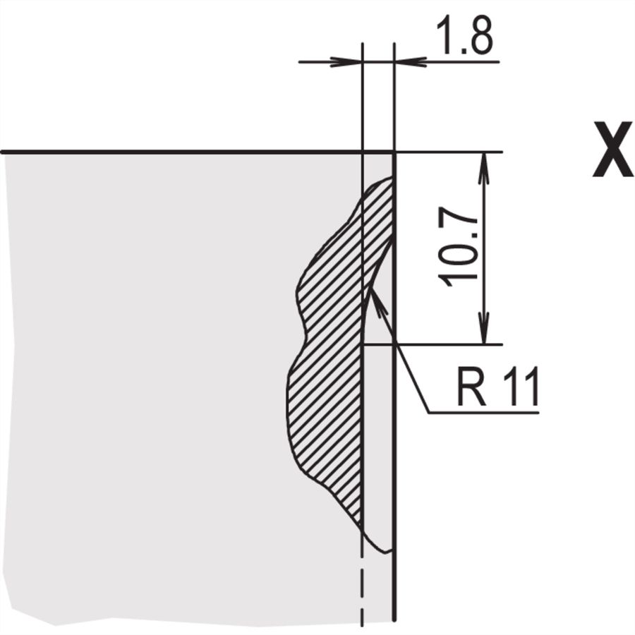 SCHROFF Face avant, plate, Refrofit Shielding, D-Sub Cutout, 3 U, 4 HP, 1 x 25 broches, 2,5 mm, alu, anodisé avant, conducteur arrière