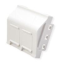 METZ CONNECT Keystone boîtier de raccordement 45x45 mm, 2 ports non équipé, blanc pur RAL 9010