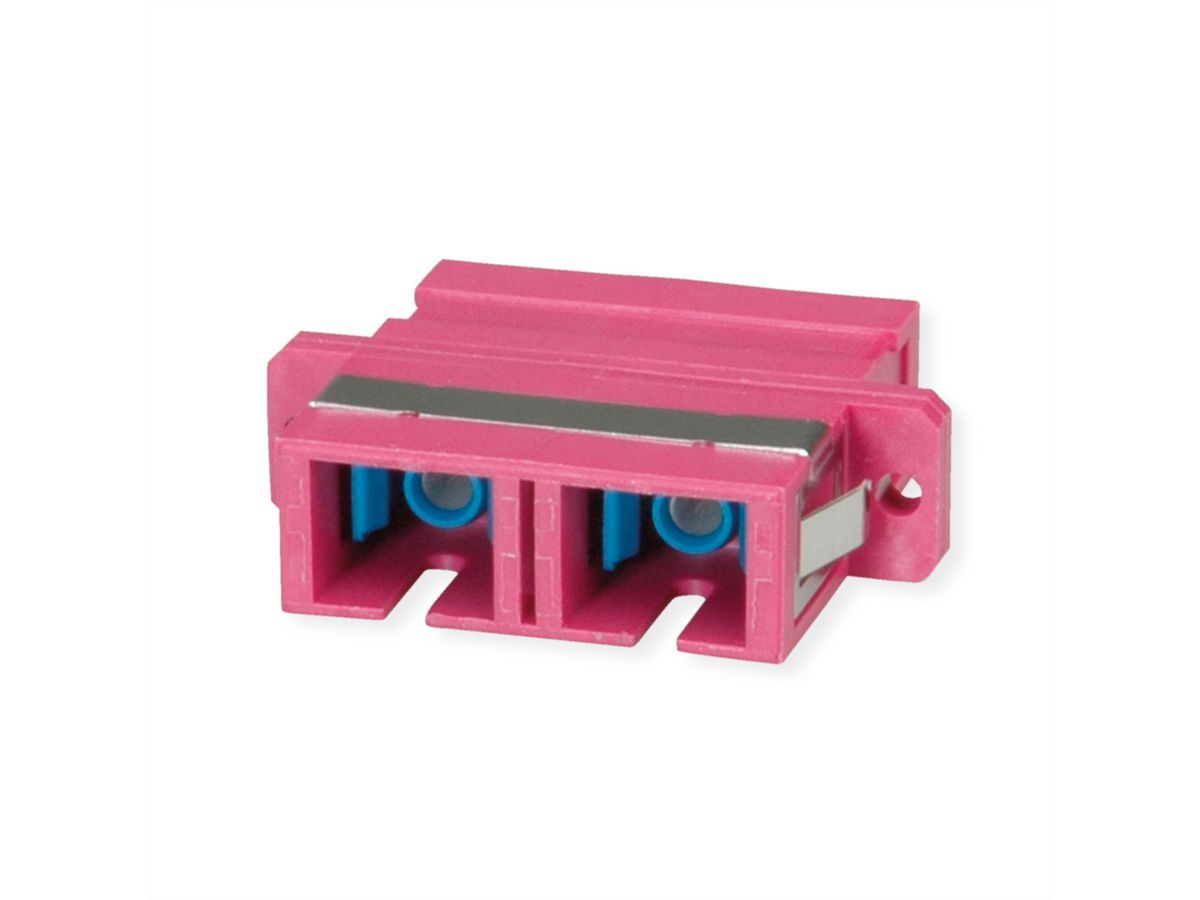 TELEGÄRTNER  Coupleur SC Duplex, Multimode, Manchon en céramique, boîtier en plastique, violet