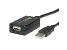 VALUE USB Prolongation active 2.0 avec Repeater, noir, 12 m