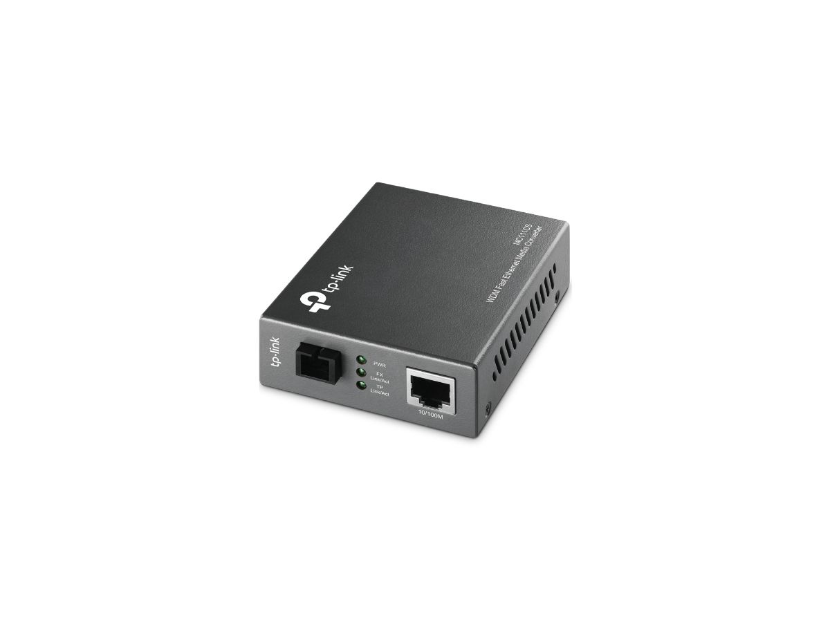 TP-Link MC111CS convertisseur de support réseau 100 Mbit/s Monomode Noir
