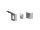 METZ CONNECT Boîtier apparent pour module IP44 , Couvercle rabattable + serrure, 2 ports non équipés , gris