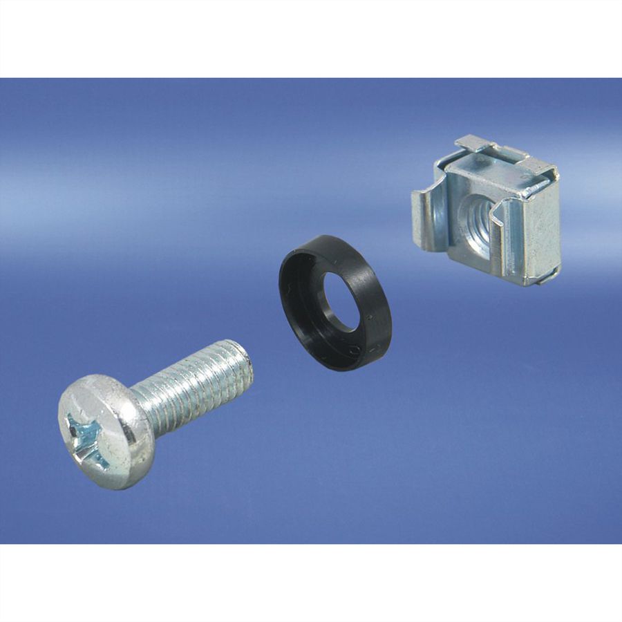 Kit d'assemblage SCHROFF 19", vis M6, rondelle M6, écrou M6, 4 pièces