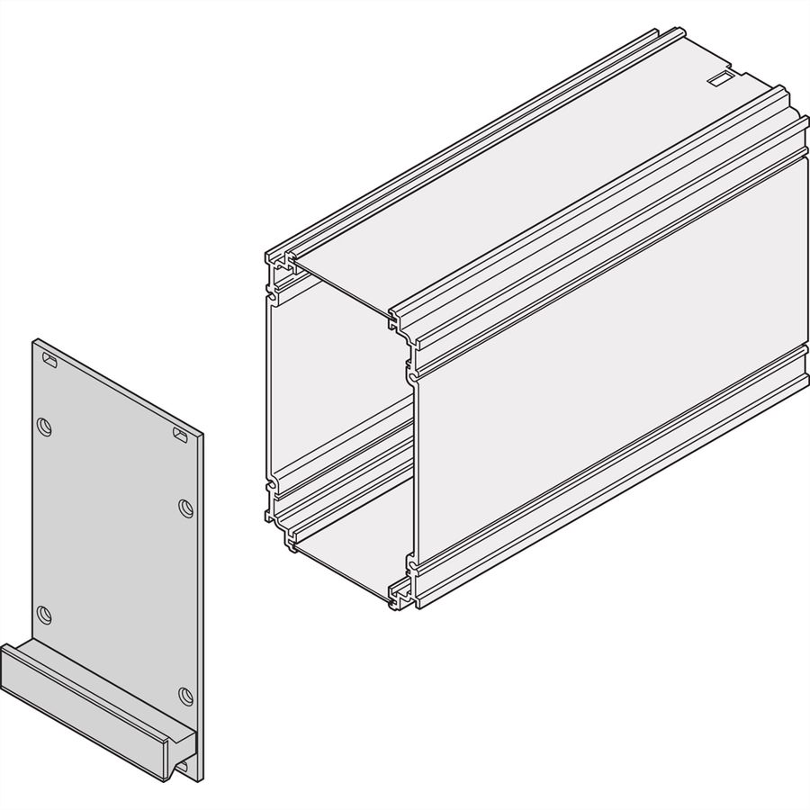 SCHROFF Unité enfichable de type cadre, face avant, non blindée, 3 U, 21 HP, 2,5 mm, alu, face avant anodisée, face arrière conductrice