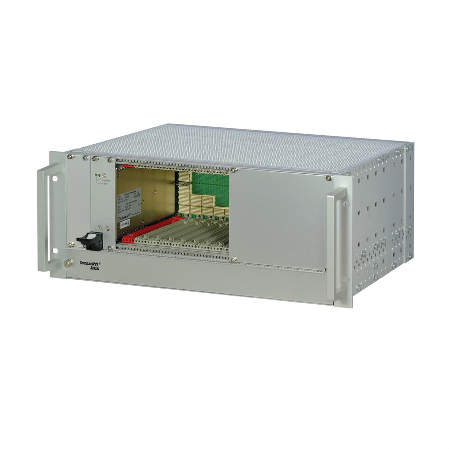 SCHROFF CPCI Serial System avec PSU enfichable, 4 U, 9 slots, sans rear I/O