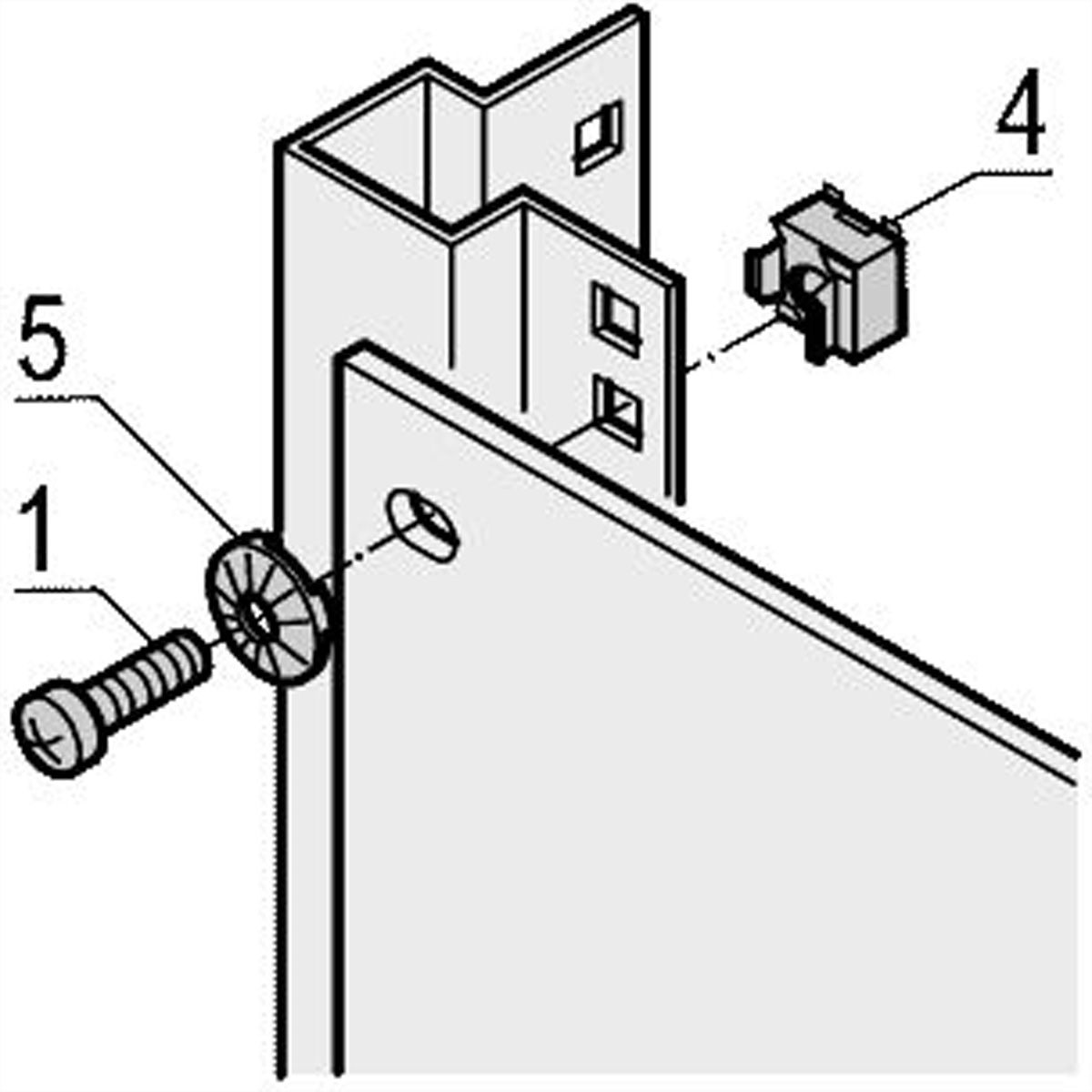 SCHROFF Écrou cage de mise à la terre M6, 100 pcs