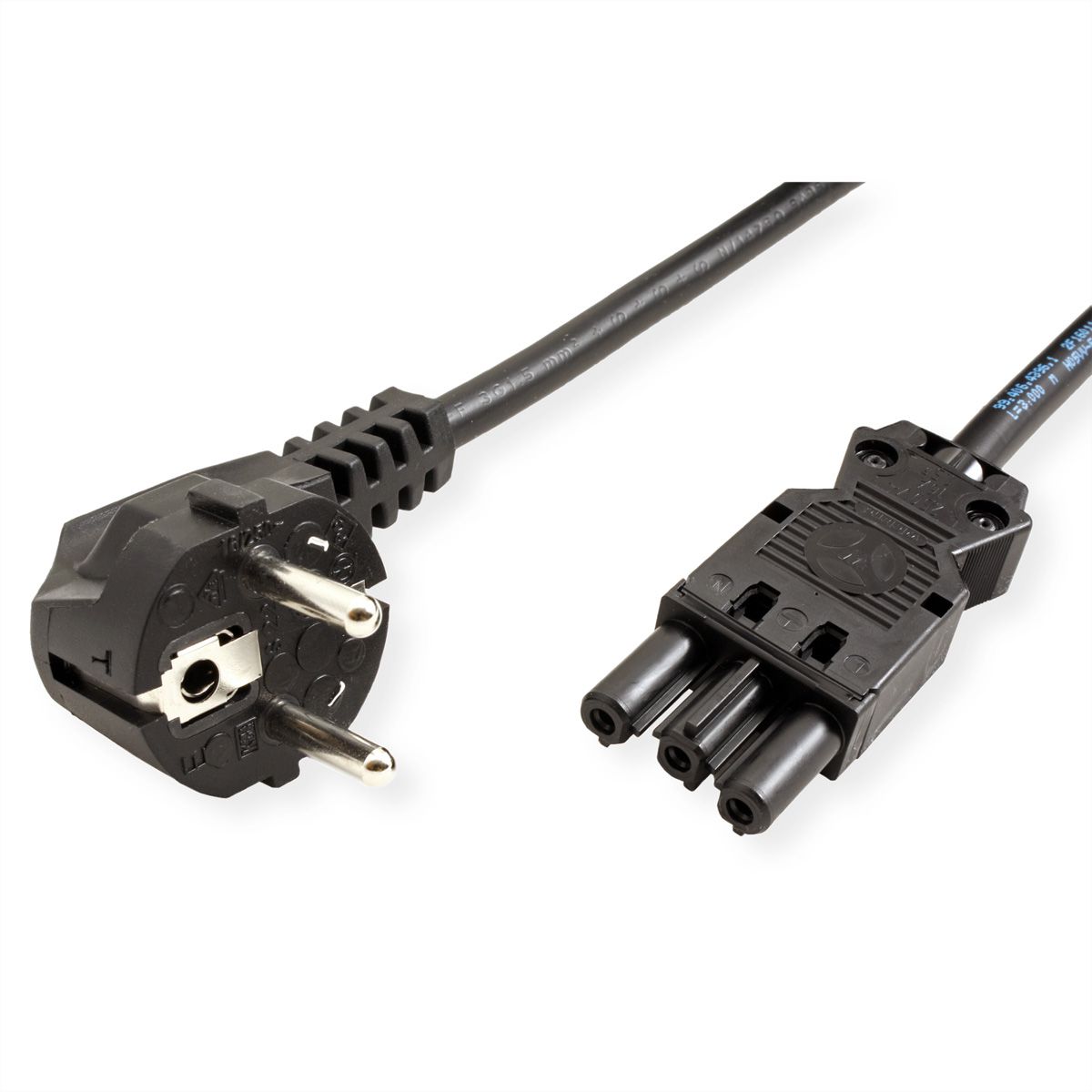 Câble d'alimentation 2P+T/GST18-3, sans halogène, noir, 2 m