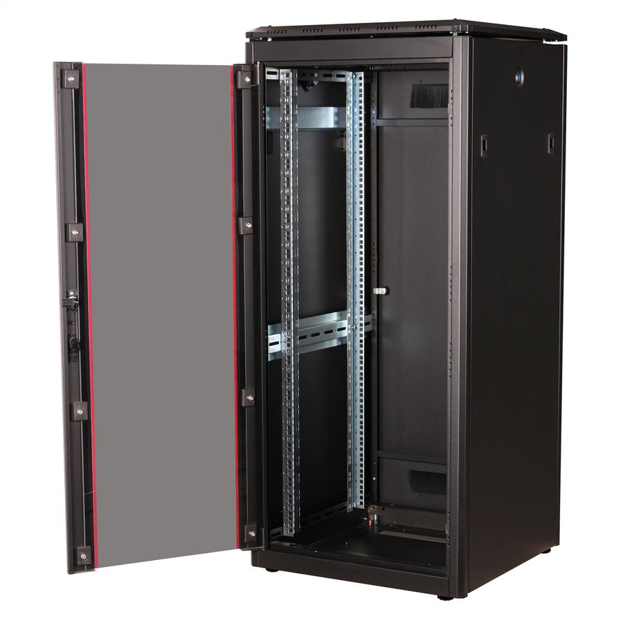 ROLINE 19" Baie réseau Pro 26U, 600x600 LxP Porte verre noir