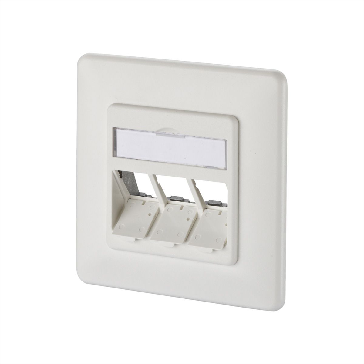 METZ CONNECT Keystone boîtier de raccordement encastré 3 port non équipé, blanc pur
