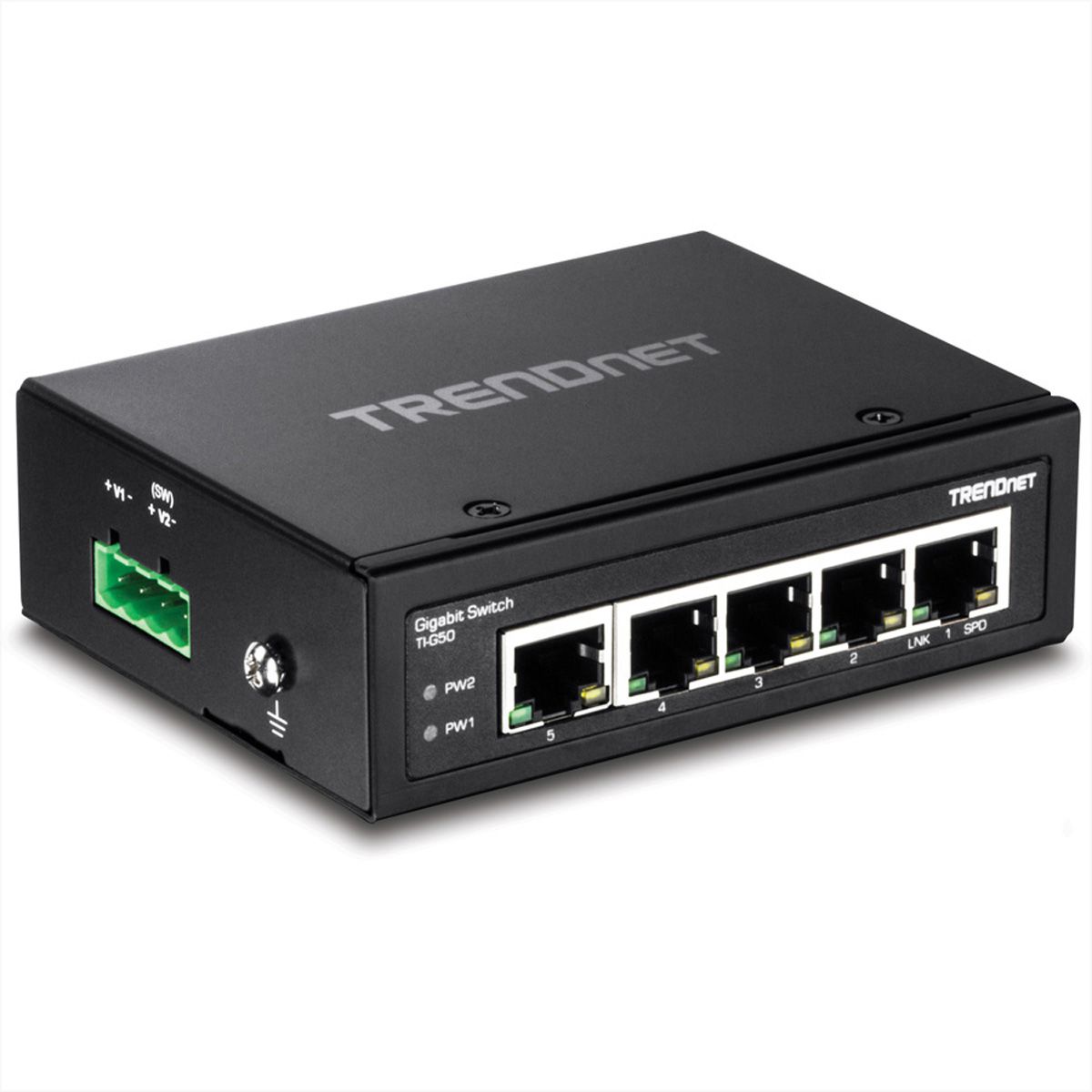 TRENDnet TI-G50 Switch Rail DIN Gigabit industriel renforcé à 5 ports