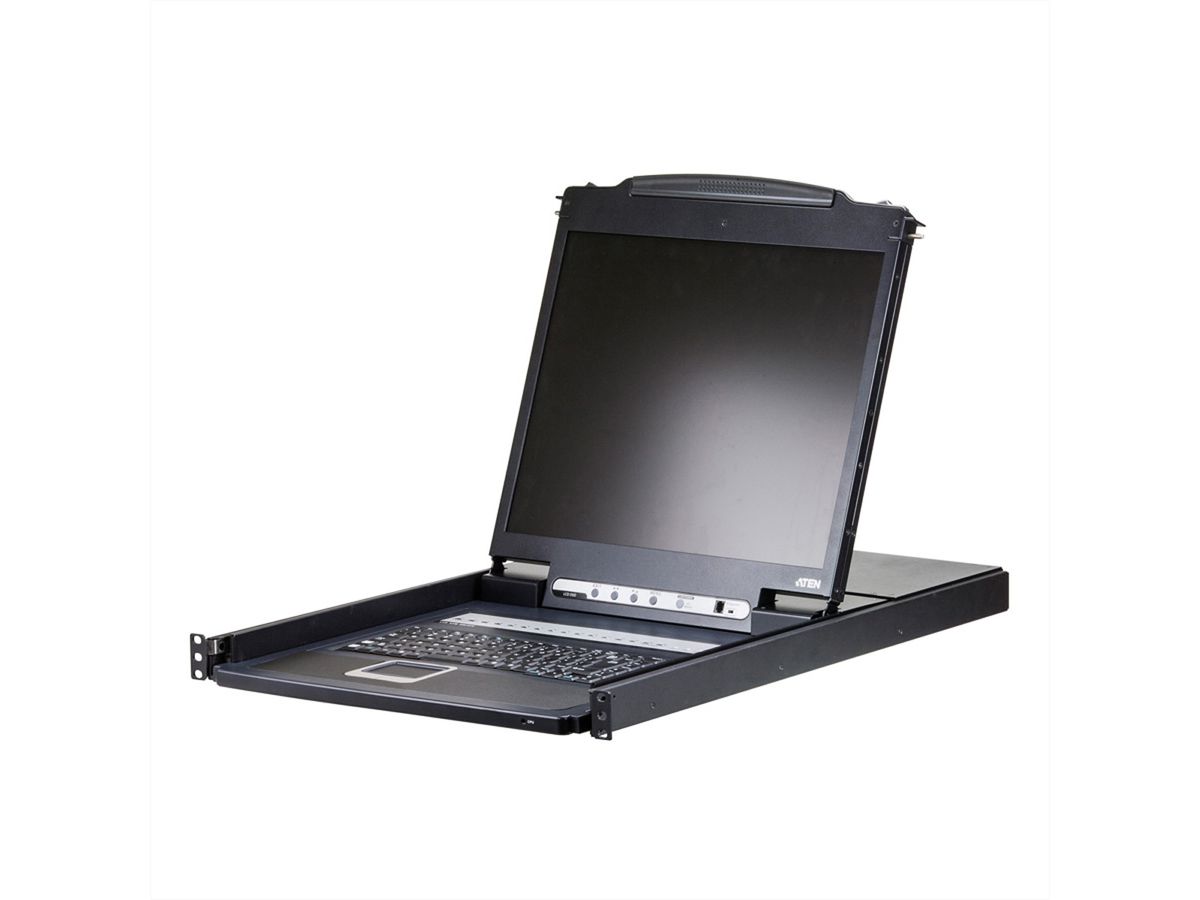 ATEN CL1316N Commutateur KVM VGA LCD à un seul rail PS/2-USB 16 ports, FR-Layout