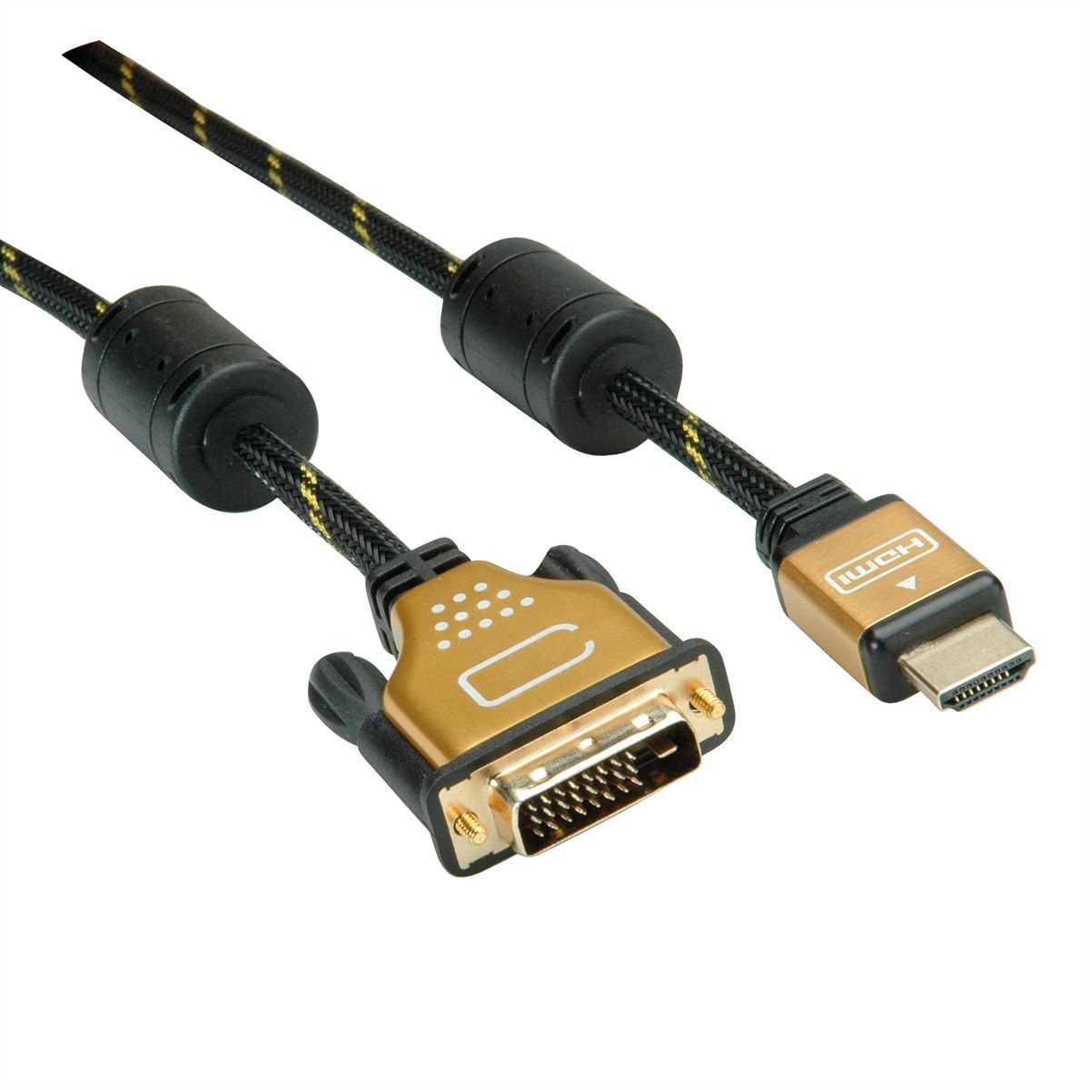 ROLINE GOLD Câble pour écran DVI (24+1) - HDMI, M/M, 10 m