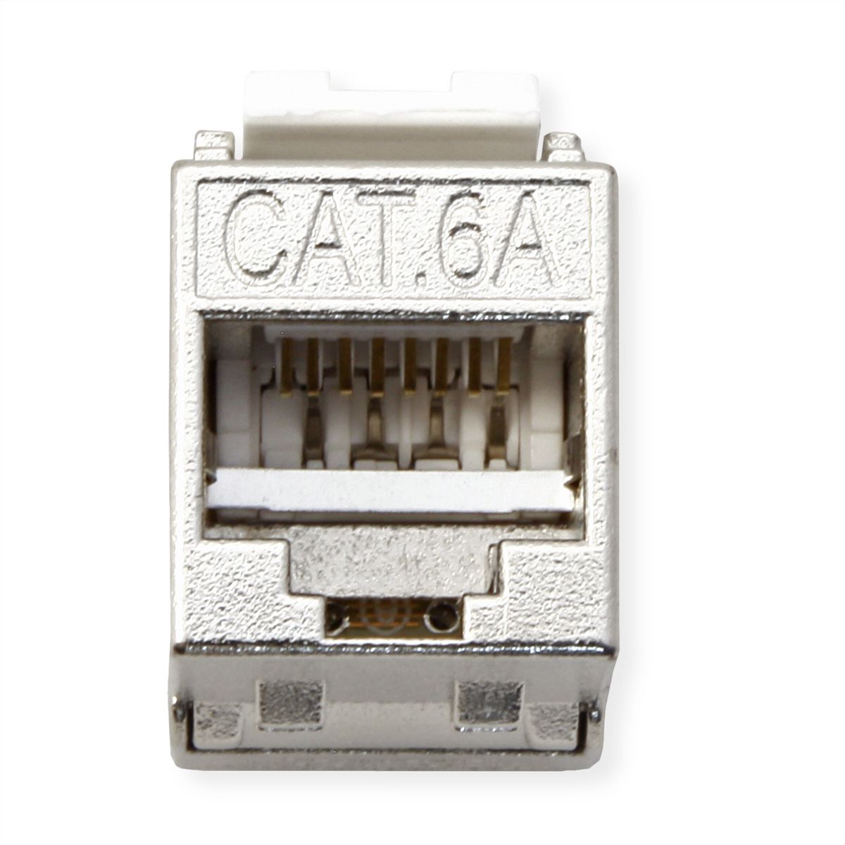 ROLINE Keystone Cat.6A (Classe EA), blindé, sans outil, SLIM, extra court, argent