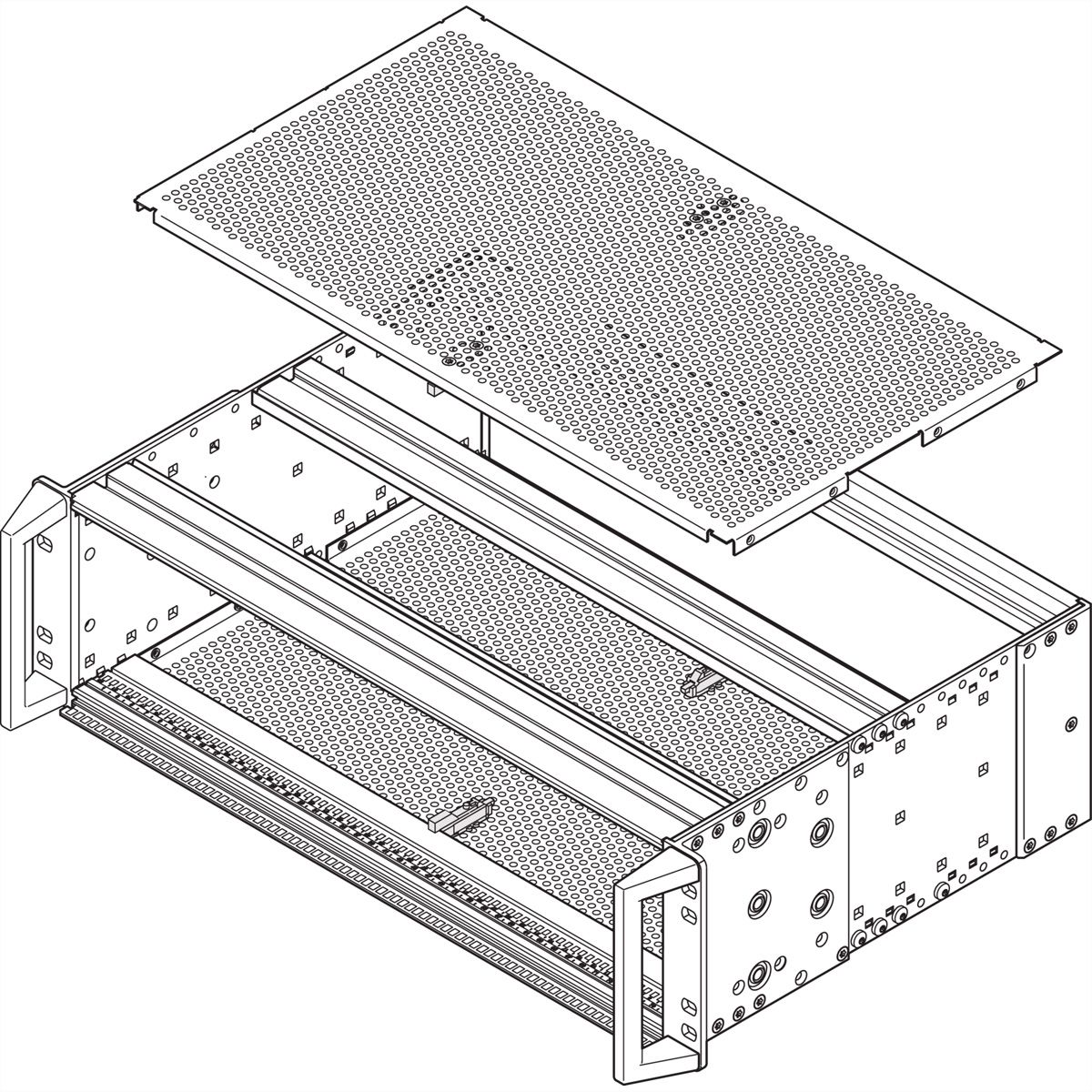 Plaque de recouvrement EuropacPRO SCHROFF pour boulonnage au panneau latéral robuste, 84 HP, 275 mm