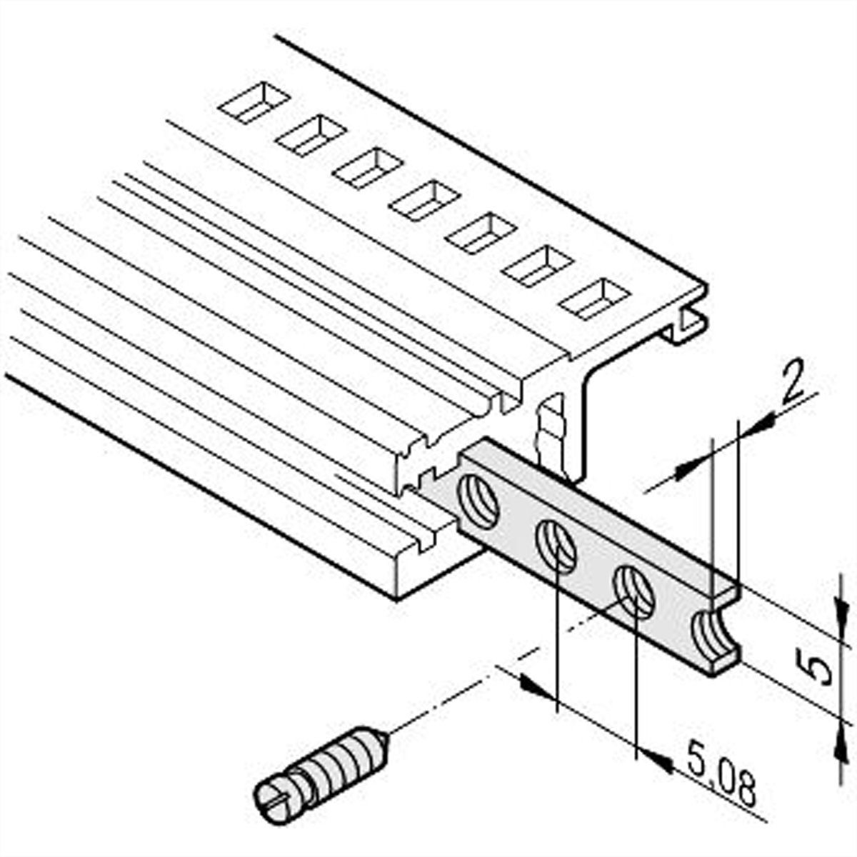 Insert fileté pour rails horizontaux SCHROFF, M3