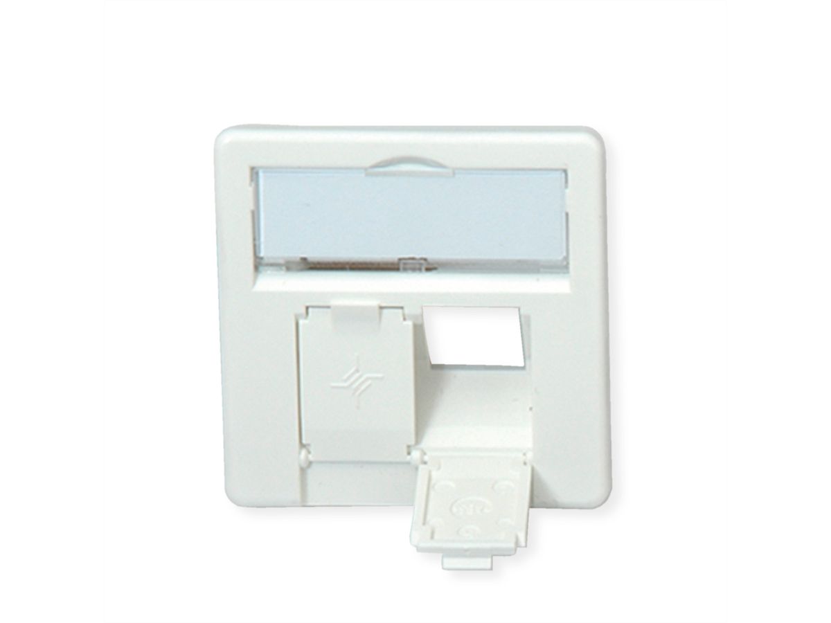 TELEGÄRTNER Plaque centrale pour boîtiers AMJ45, 2 ports, blanc alpin