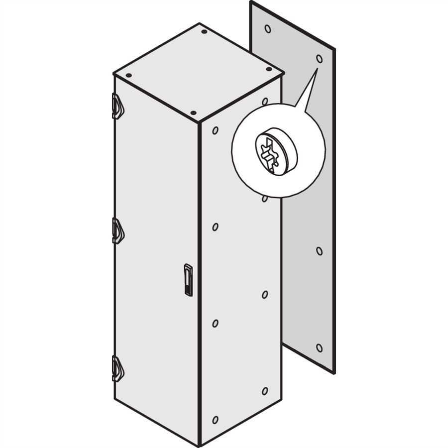 SCHROFF Porte arrière 2450H 600L IP20 RAL7021
