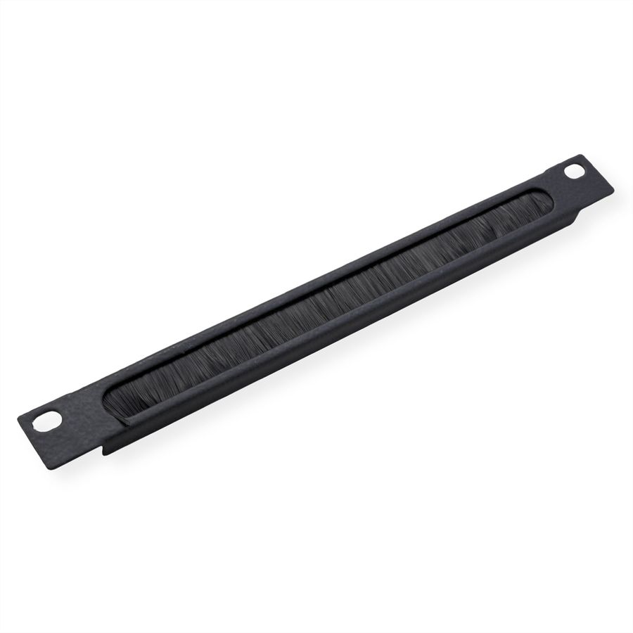 ROLINE 10" Passe-câbles, Avec brosse 0,5U noir