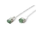 ROLINE RM Cordon DataCenter U/FTP Cat.6A (Classe EA), slim, blanc, 0,3 m