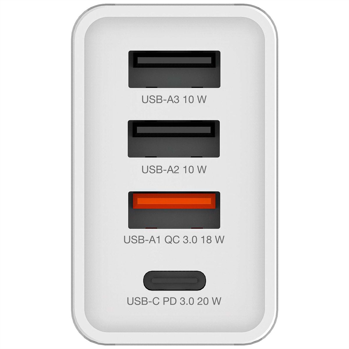 VERBATIM Chargeur USB mural 4 ports 30 W blanc