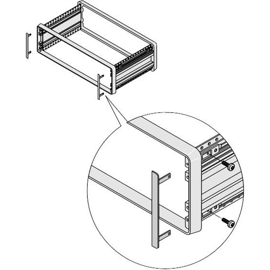 Équerre de remplissage CompacPRO SCHROFF, 2 U
