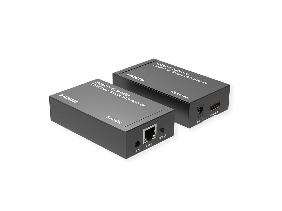 ROLINE Prolongateur HDMI via IP, 1080P, 120m, avec IR