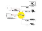 ROLINE Station d'accueil USB type C, HDMI 4K, 1x USB2.0 (A), 2x USB3.2 Gen1 (A+C), 1x PD, SD/MicroSD