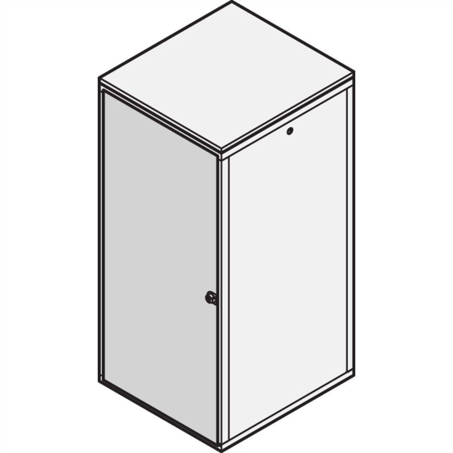 Porte Eurorack SCHROFF en acier, angle d'ouverture 120°, RAL 7021, 16 U 600W