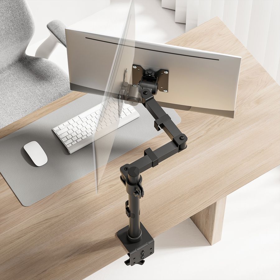 VALUE Support LCD lourd, montage sur bureau, 4 articulations, jusqu'à 20 kg