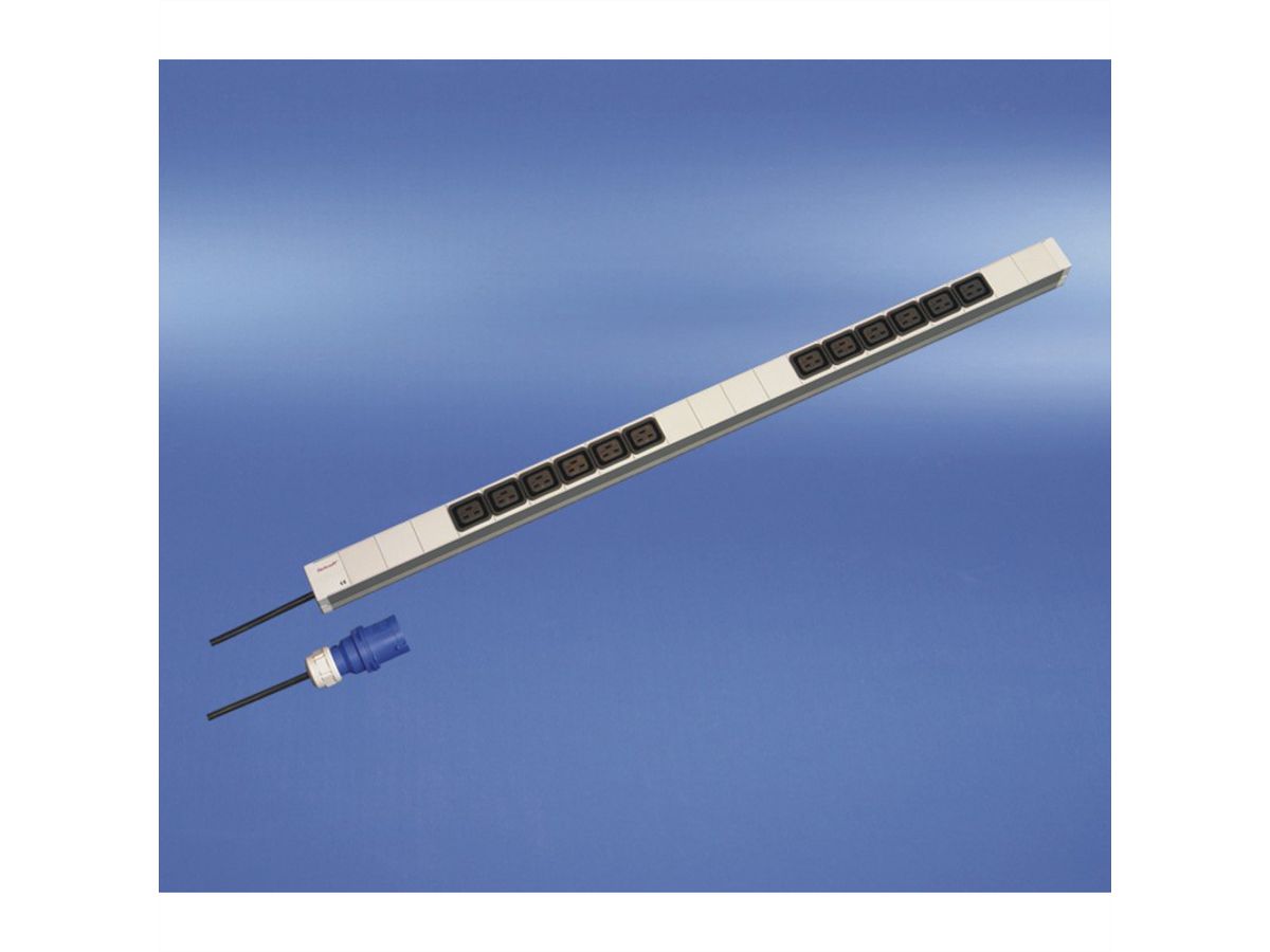 Bâti de prises SCHROFF, IEC C19, 16 A, fiche IEC 60309, 12x IEC C19