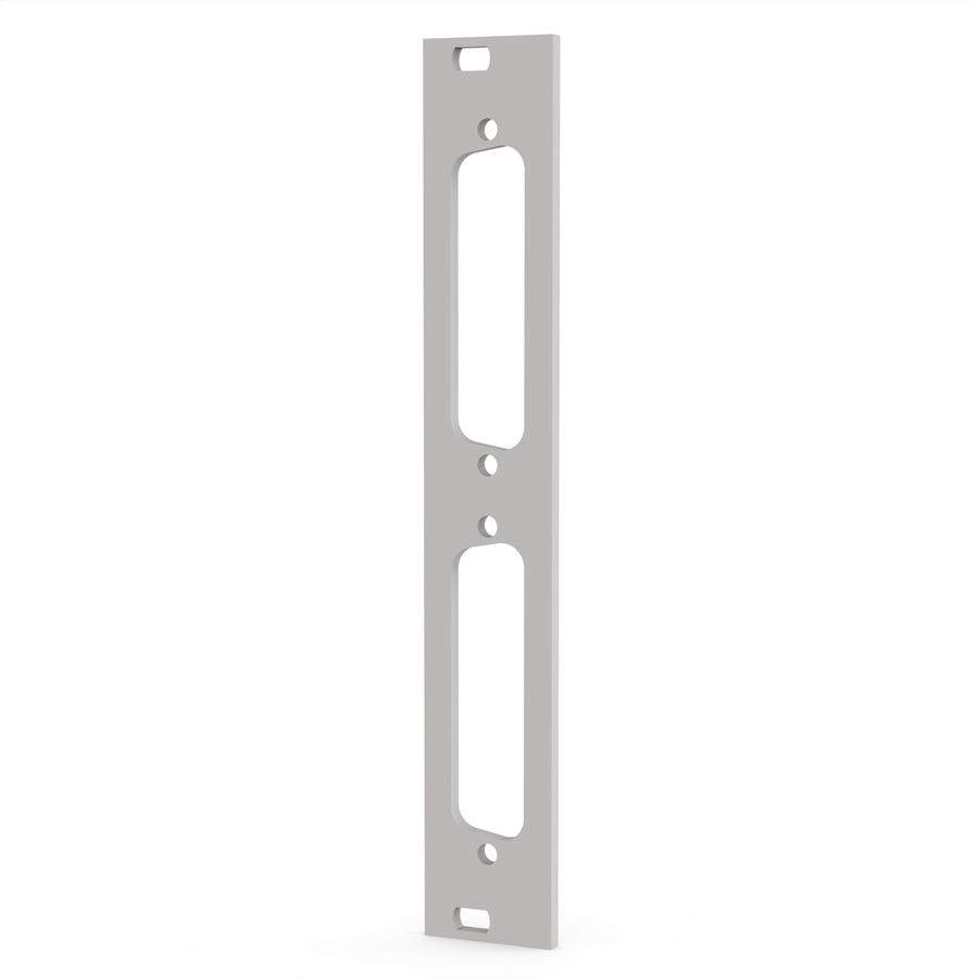 SCHROFF Face avant 19" avec découpe Sub-D, 2x25 pôles, 3U, 4 F, 2,5 mm, Al, RAL 7035