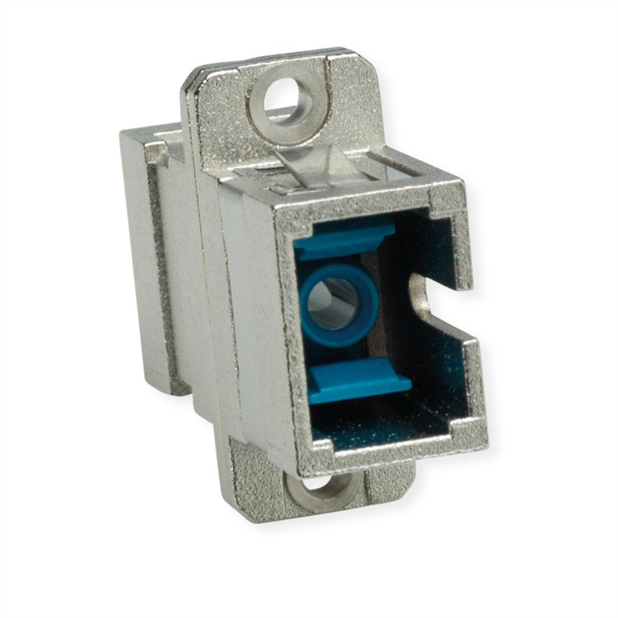 TELEGÄRTNER Coupleur SC, Singlemode et Multimode, Manchon en céramique, boîtier en métal, gris