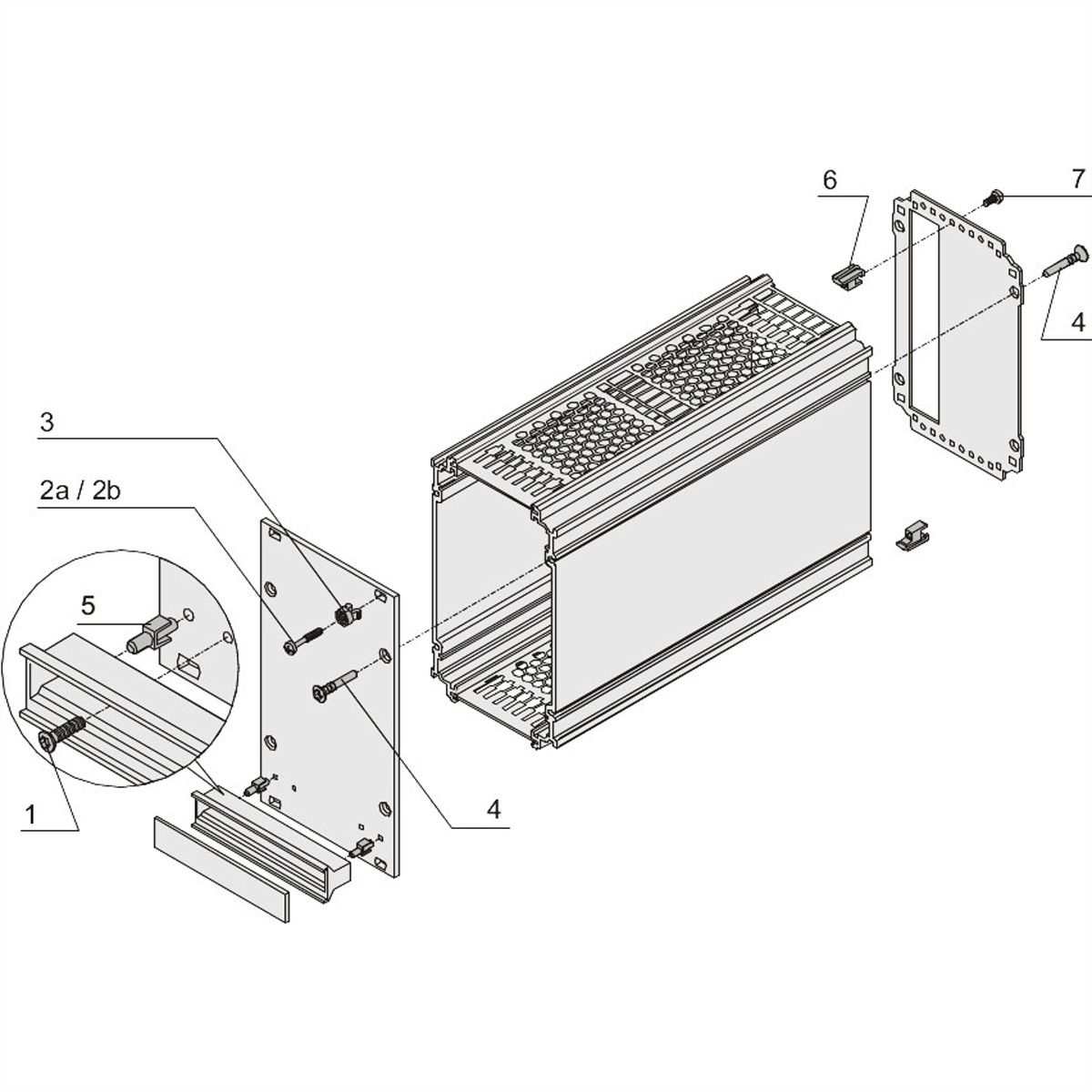 Unité enfichable SCHROFF de type cadre, fixation de panneau arrière, 50 paires