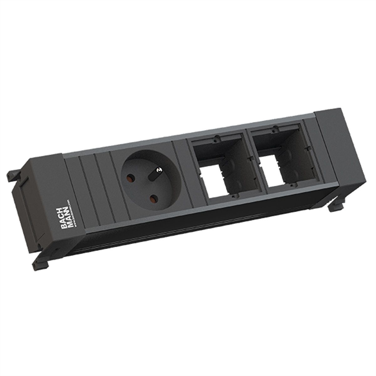 BACHMANN POWER FRAME 1xUTE 2xCM profilé plastique noir