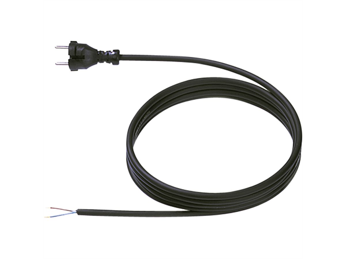 BACHMANN Câble néoprène 2x1.0 3m noir, H07RN-F 24G/fils ouverts