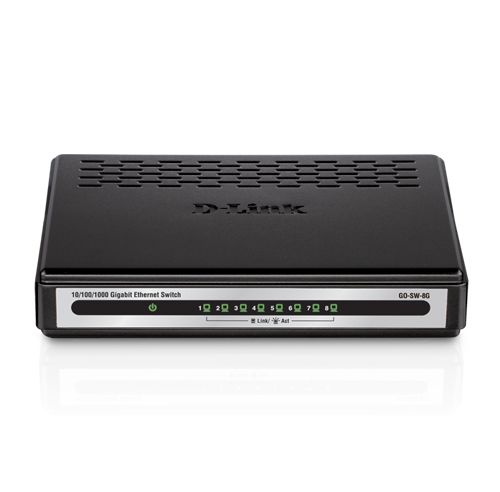 D-Link GO-SW-8G Commutateur de réseau non géré Noir commutateur réseau