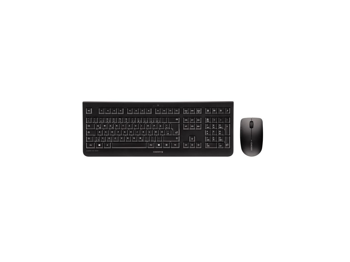 CHERRY DW3000 Ensemble clavier/souris sans fil, noir