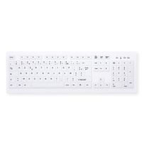 CHERRY MEDICAL KEY Clavier sans fil lavable avec pavé numérique, USB, blanc, IP68