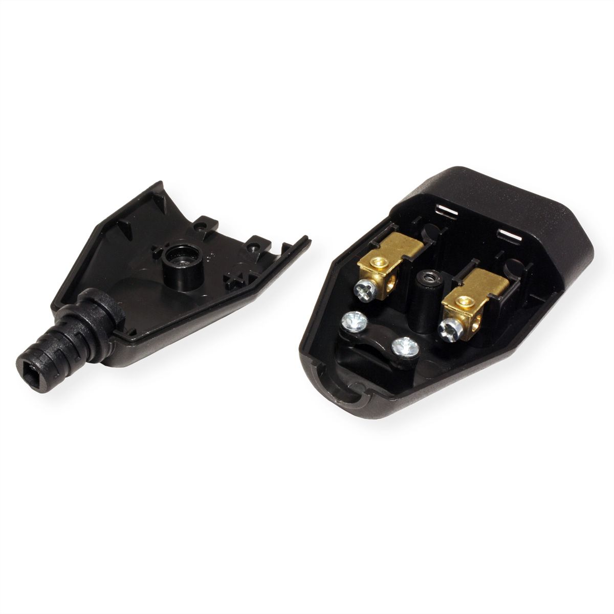 BACHMANN Prise femelle plate Euro 2,5A/250VAC, noir