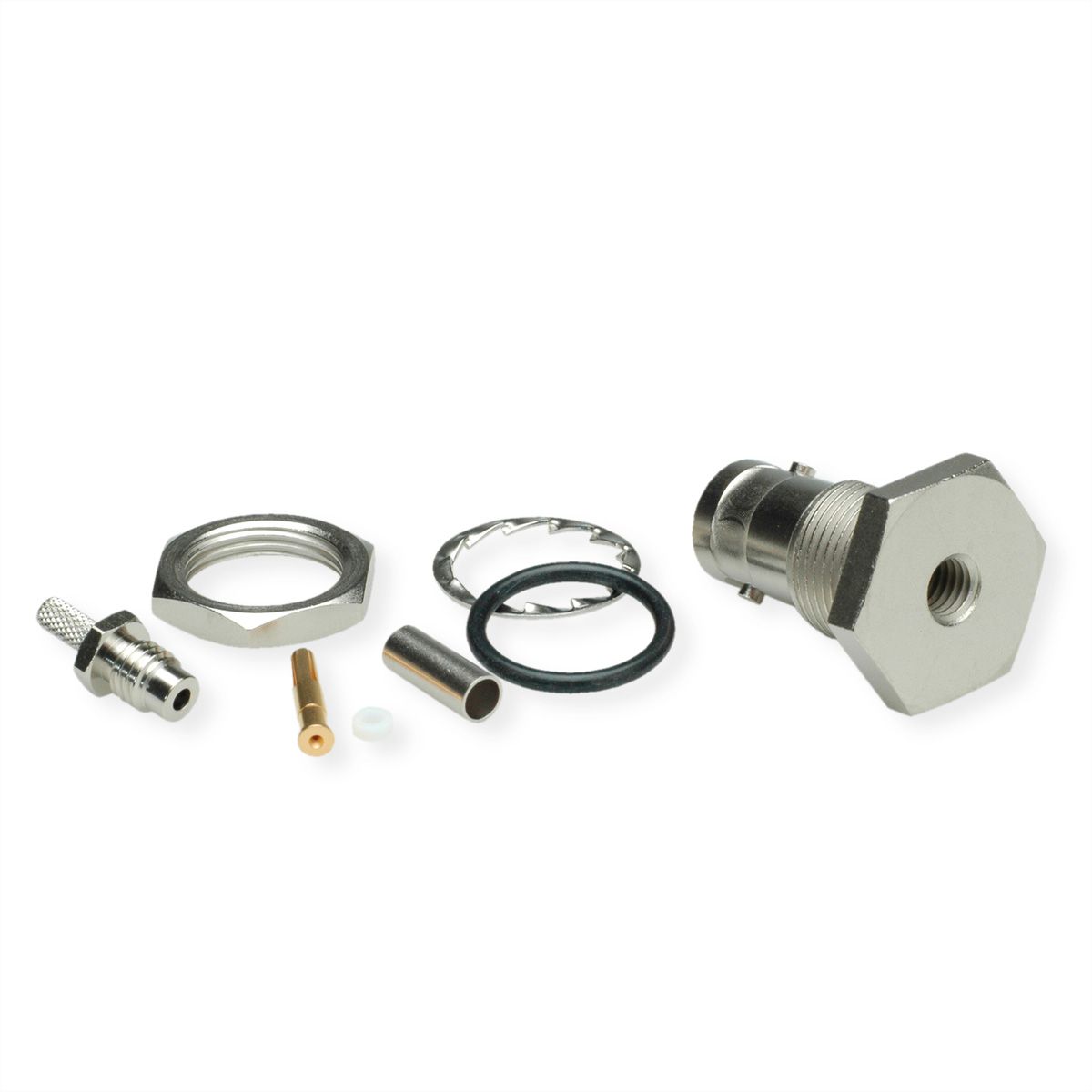 TELEGÄRTNER Prise d'installation de câble BNC 75 Ohm, pour sertissage RG179