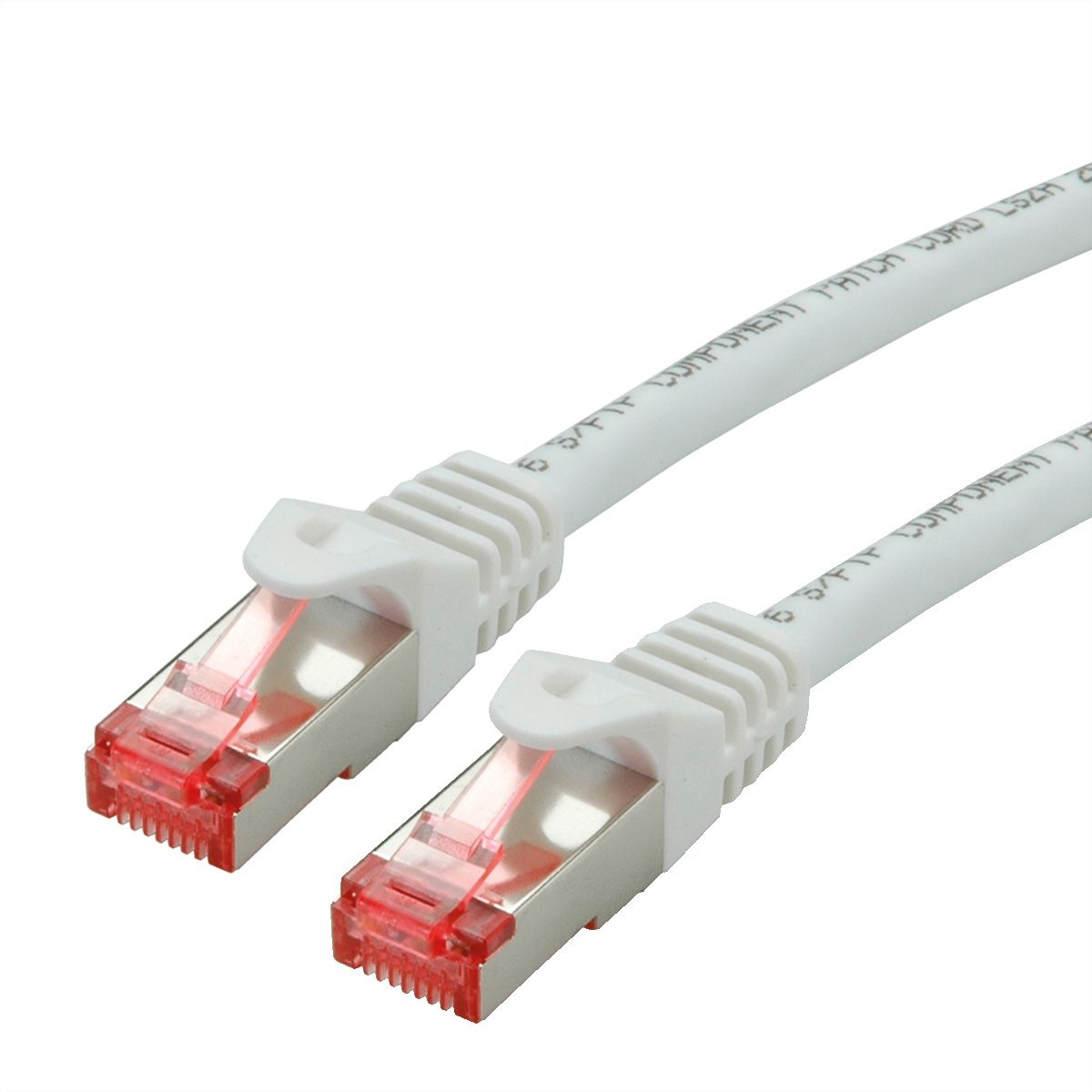 Cordon ROLINE S/FTP(PiMF) Cat.6, LSOH, Component Level, blanc, 3 m