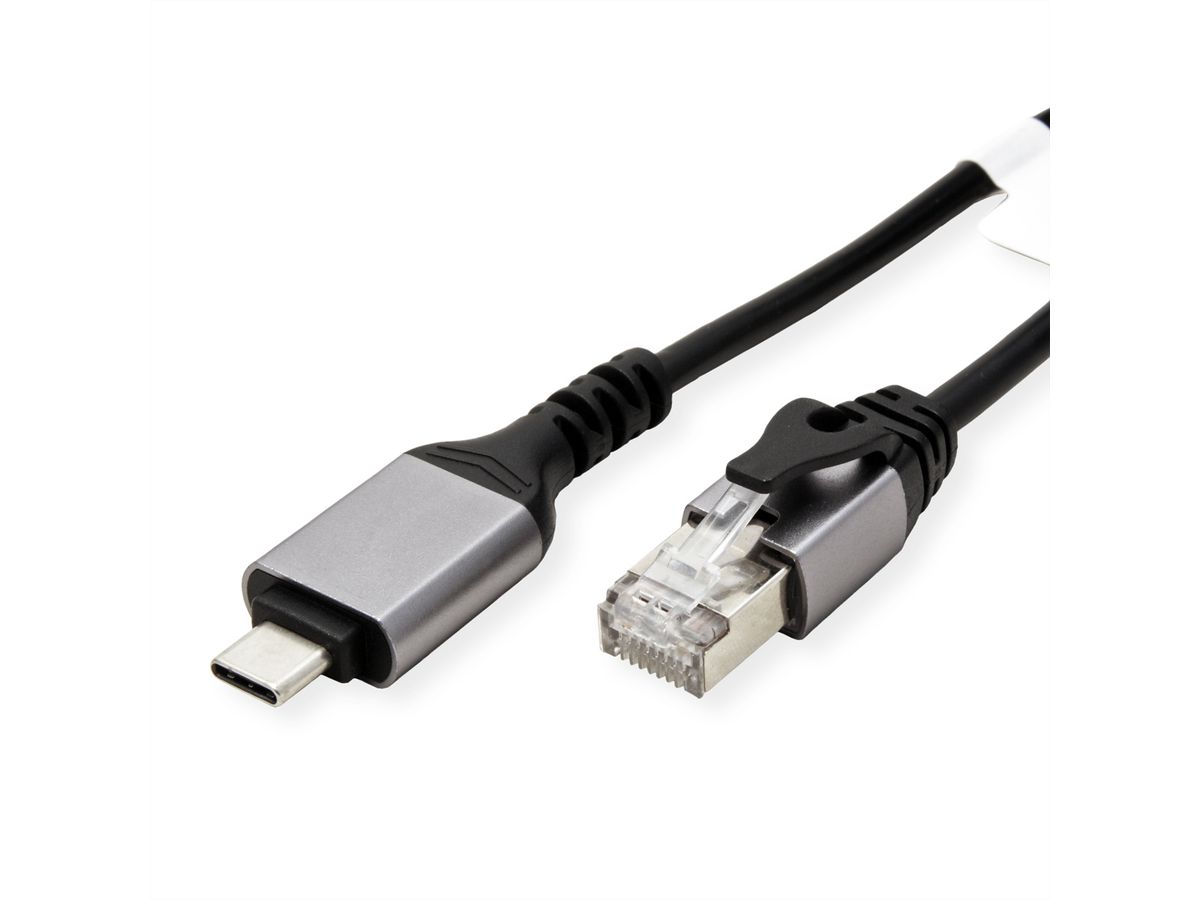 VALUE Câble convertisseur USB 3.2 Gen 2 type C - Gigabit Ethernet, noir, 1,5 m