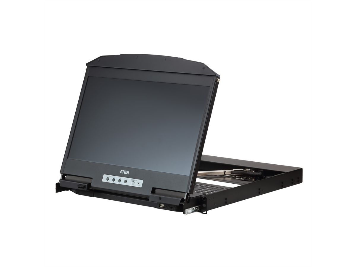 ATEN CL3800NW Console KVM USB HDMI DVI VGA Dual Rail, FR-Layout