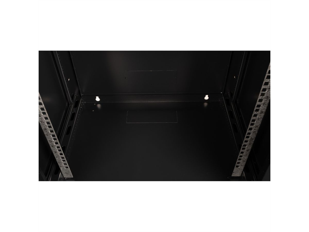VALUE Boîtier mural 19 pouces 18U, 600 x 450 mm, noir, kit à assembler