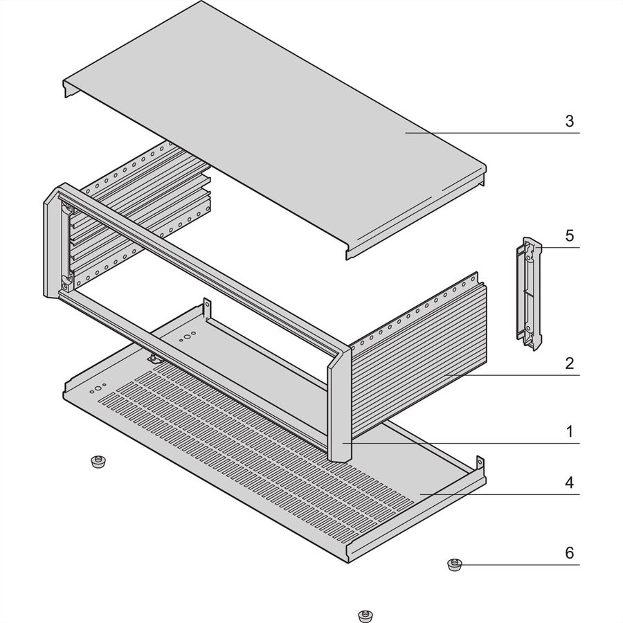Mallette PropacPRO SCHROFF, non blindée, 3 U, 42 HP, 386 mm