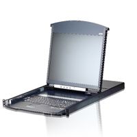 ATEN KL1116VN Commutateur KVM LCD 48cm à 16 ports Multi-Interface Cat 5 sur IP, FR-Layout
