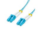 VALUE Câble FO 50/125µm OM3, LC/LC, connecteurs Low-Loss, turquoise, 10 m