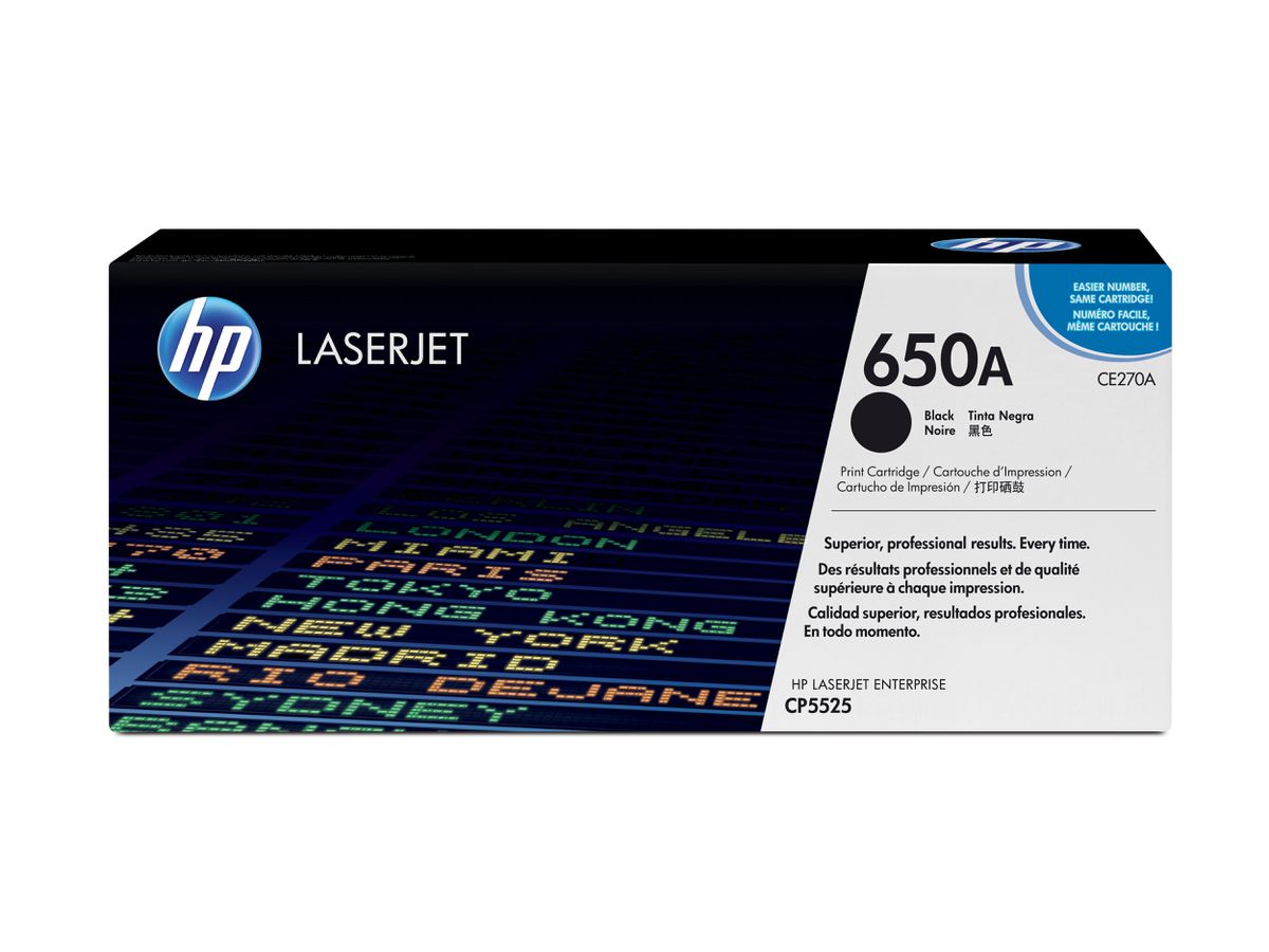 HP 650A toner LaserJet noir authentique
