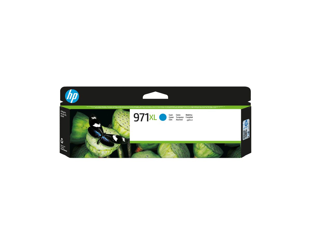 HP 971XL cartouche d'encre cyan grande capacité authentique